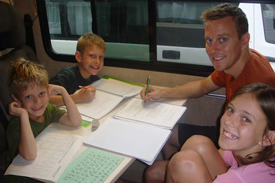 school in the campervan is fun!