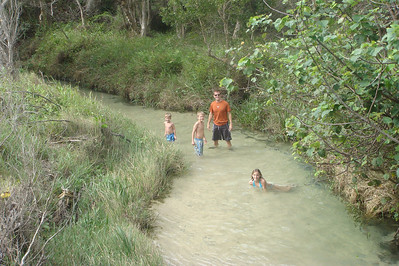 walking and floating down Eli Creek