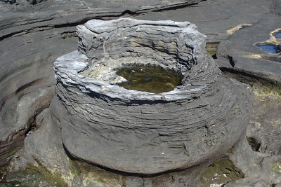 a strange eroded lava formation