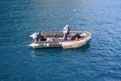 this is the zodiac, or panga, that took us around the islands