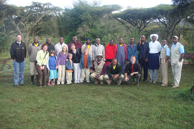 saying goodbye to the wonderful camp staff