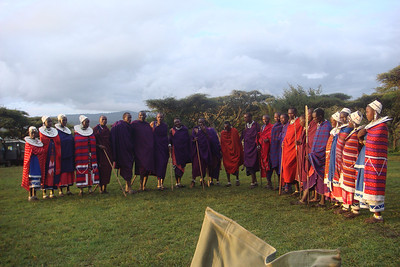 back at the camp, a Masai tribe paid us a visit