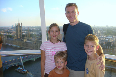 posing on the London Eye