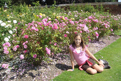 Alayna in the rose garden