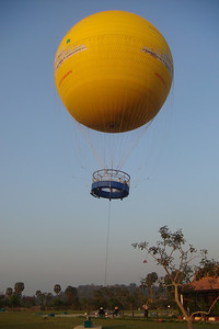 the tethered balloon that rises above Angkor Wat