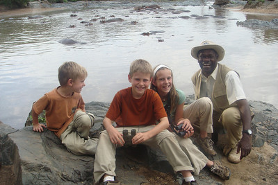 our guide, Pascal, and the kids