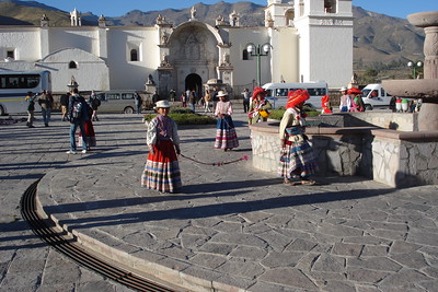 before heading out to see the condors, we stopped at a little village to watch a traditional dance