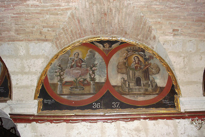 a painting at Monasterio de Santa Catalina, illiterate nuns used these paintings to try to understand Scripture