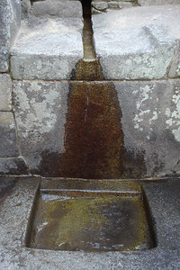 many small canals and water basins are scattered throughout Machu Picchu