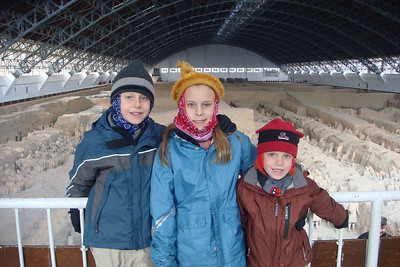 at the big excavation pit of the warriors