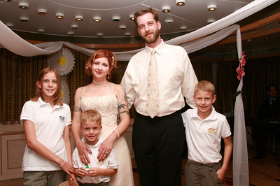 the kids with Sheena and Brad