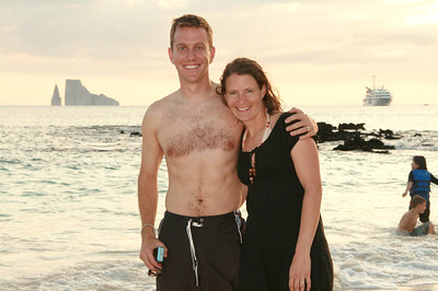 posing on the beach