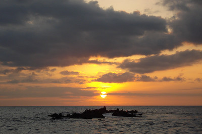 our first Galapagos sunset
