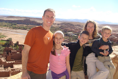 posing above the kasbah and river valley