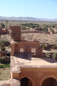 24 year old stork nest perched on a ruined part of the kasbah