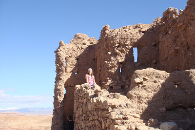 exploring the ruined fort high above the kasbah