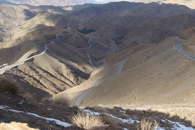 it was a long and twisty road over the pass to Marrakesh