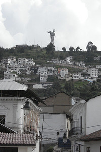 the Virgin of Quito on Panecillo Hill overlooking the city