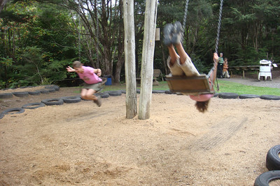 Meredith and Alayna on the big swings