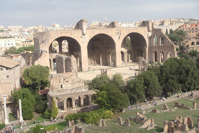 looking over the Forum from Palatine Hill