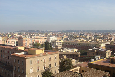 a view of Rome from the Vatican Museum