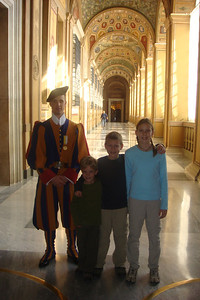 posing with a Swiss Guard