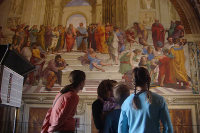 admiring Rafael's School of Athens