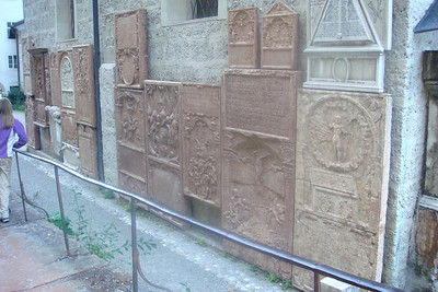 Austria tomb stones that were moved to make room for new graves