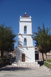 the bell tower in Toconao