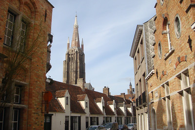 a row of alms houses, wealthy people would donate a house in exchange for prayers from a poor family