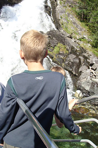the boat got very close to the waterfall