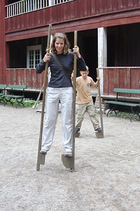 Meredith is a master on stilts...