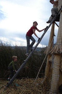the kids climbing the tower