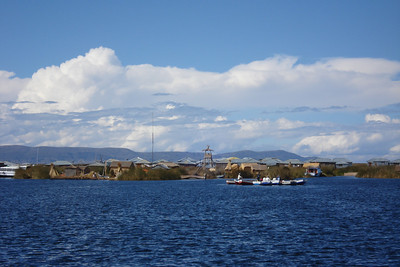 approaching a floating village