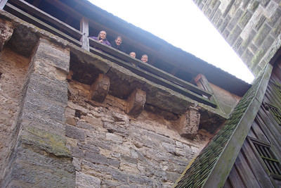 looking down from Rothenburg's medieval city wall