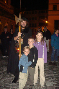 the Night Watchman, Benji looks a little nervous