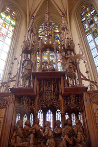 beautiful wood carving at St. Jakob's