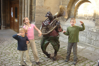 statues like this one were spread out around the city