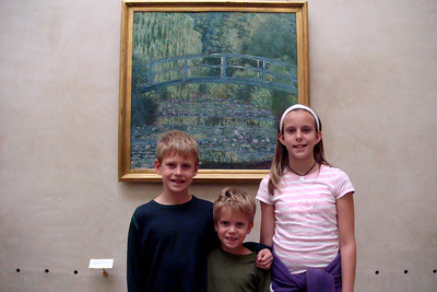 this Monet bridge at the Musee d'Orsay reminded us of the kids' school