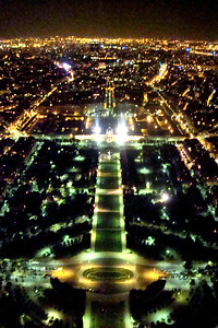 Paris at night from the Eiffel Tower