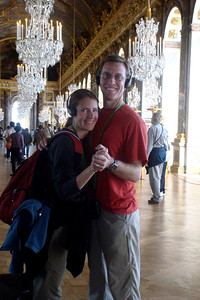 keeping the family tradition of waltzing in the Hall of Mirrors