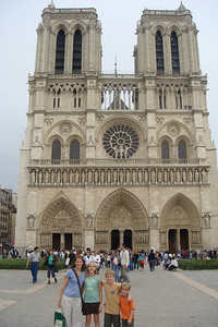 posing at Notre Dame