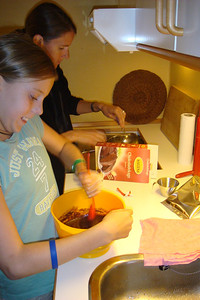 baking a birthday cake, it was good to be in a kitchen again
