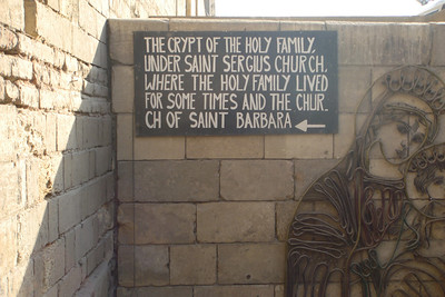 no pictures allowed in the church or the crypt where the Holy Family hid