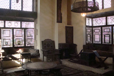 the interior of a 16th century house in Egypt