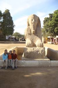 a smaller, but well-preserved sphinx