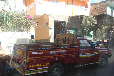 a cool wood-lined truck bed