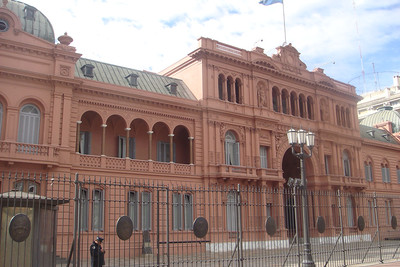 the Pink House, where Eva Peron gave her famous speech