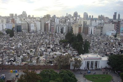 Ricoleta Cemetery from the top of our hotel