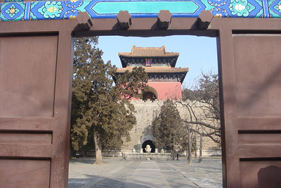 the Ming Lou, or bright tower, guards the entrance to the burial mound
